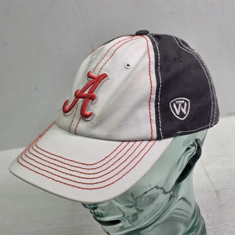 Alabama Crimson Tide‎ NCAA SEC Top of the World Adjustable Cap Hat Red Gray EUC